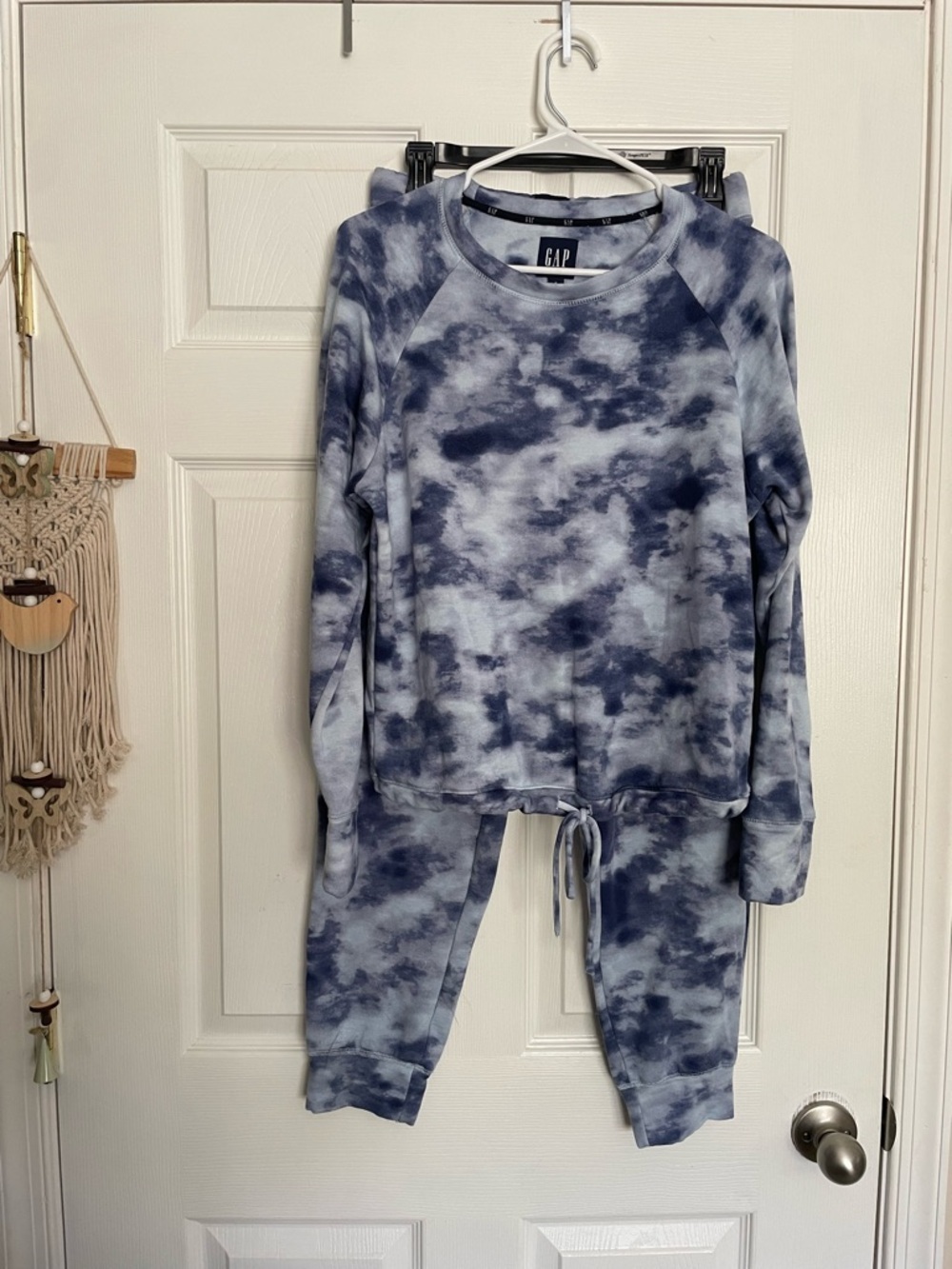 GAP Womens size Small Blue Tie-Dye Loungewear Set